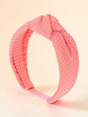 New! Coral Pink Knotted Cross Print Headband (NWT)